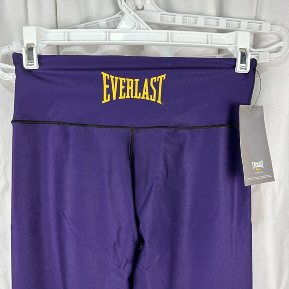 Everlast Womens Colorblock Leggings Small Polyester/Spandex Purple/Blue/Yellow - Picture 3 of 7